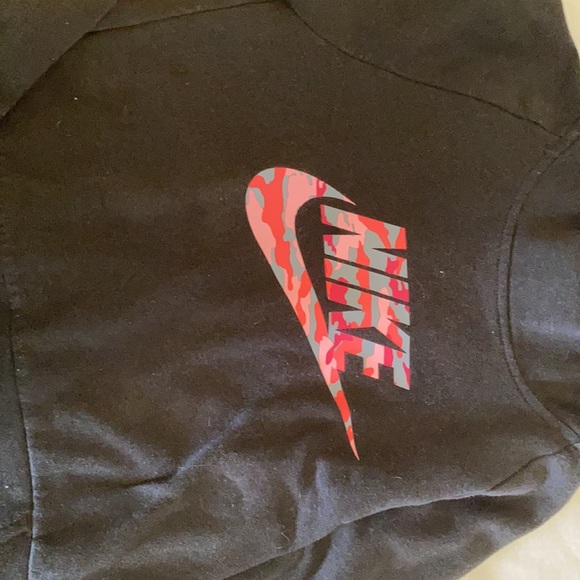Black Nike Sweatshirt with pink and gray logo - Picture 3 of 4